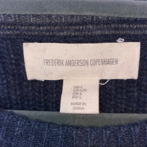 Frederik Anderson Copenhagen Lambs Wool Sweater Size Large - Picture 5 of 6